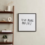 "Young and Free" - Art Print in Noir by June Letters Studio - In a Room
