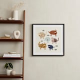 "Surprised Puppies" - Art Print in Desert Brown by Alisa Galitsyna - In a Room