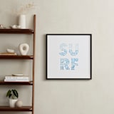 "Surf Shack" - Art Print in Ocean Blue by Rochelle Renee - In a Room