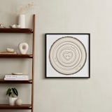 "Family Tree Rings" - Personalized Art Print in Bark by Jessie Steury - In a Room