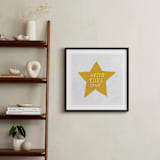 "Hello Little One" - Art Print in Mustard by Little Miss Missy - In a Room