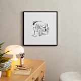 "Eeyore Lounging | Winnie The Pooh" - Art Print in White by Stefanie Lane - In a Room