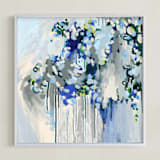 "Noise" - Art Print in Dusty Blue by Katie Craig - Framed