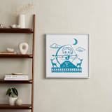 "Diana" - Art Print in Blue by Susie Allen - In a Room