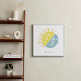 "Play All Day, Sleep All Night" - Personalized Art Print in Light Slate by Lisa Nelson - In a Room