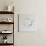 "Floral Crown" - Personalized Art Print in Blush by Lori Wemple - In a Room