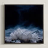 "Stormy Sea" - Art Print in Mist by Emily Morris - Framed Canvas