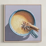 "From The Top 2" - Art Print in Smokey Lavender by Amber Piacentine - Framed Canvas