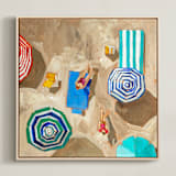 "Beach Day 1" - Art Print in Ocean by Lisa Grizaniuk - Framed Canvas