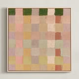"Checkers 2" - Art Print in Fern by Lindsay Megahed - Framed Canvas