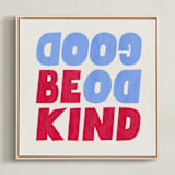 "Words to Grow On" - Art Print in Patriotic by Carrie ONeal - Framed Canvas