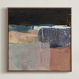 "Summerland I" - Art Print in Coffee by Jennifer Daily - Framed Canvas