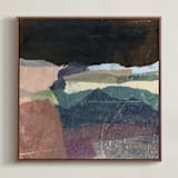 "Summerland II" - Art Print in Coffee by Jennifer Daily - Framed Canvas