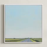 "Kansas Morning" - Art Print in Mint by Catherine Freshley - Framed Canvas
