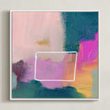 "Somewhat Contained" - Art Print in Blush by Lindsay Megahed - Framed Canvas