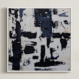 "Balance Restored II" - Art Print in Midnight Blue by Kate Terhune - Framed Canvas
