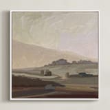"Misty Daybreak" - Art Print in dusty rose by Amanda Phelps - Framed Canvas