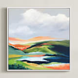 "Hidden Spring" - Art Print in Slate Blue by Mya Bessette - Framed Canvas