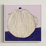 "Benevolent Ceramics II" - Art Print in Earthy Lilac by Danushka Abeygoda - Framed Canvas