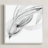 "Movement" - Art Print in Cloud White by Lucrecia Caporale - Framed Canvas