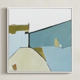 "Blue Hour" - Art Print in Blue Steel by Karyn Denten - Framed Canvas