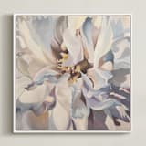 "Desert Peony" - Art Print in Pale Pink by Mandy Trimble Leonard - Framed Canvas