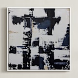 "Balance Restored I" - Art Print in Midnight Blue by Kate Terhune - Framed Canvas