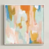 "Deserai" - Art Print in Desert Pink by Parima Studio - Framed Canvas