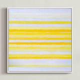 "an ode to agnes" - Art Print in bright sunny yellow by tina johnson - Framed Canvas