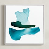 "Shift" - Art Print in Blue by Christine Llewellyn - Framed Canvas