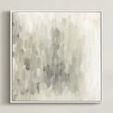 "Rain II" - Art Print in Soothing Greys by Amy Hall - Framed Canvas