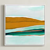 "Arctic Ice" - Art Print in mint green by Caryn Owen - Framed Canvas