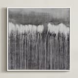 "The Forest" - Art Print in Moody Grey by Bethany Mabee - Framed Canvas
