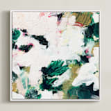 "Ivy" - Art Print in Emerald Green by Parima Studio - Framed Canvas