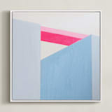 "The Bridge 01" - Art Print in Rose Pink by jinseikou - Framed Canvas