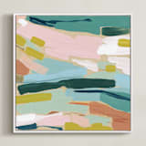 "South of France" - Art Print in Burnt Orange by Katie Craig - Framed Canvas