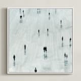 "Sombras" - Art Print in Grey by Lulaloo - Framed Canvas