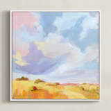 "Leaving New Mexico" - Art Print in straw by sue prue - Framed Canvas