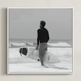 "Don't Worry, Be Happy I" - Art Print in Black and White by Annie Seaton - Framed Canvas