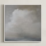 "Quiet Dawn" - Art Print in cloud white by Kelly Money - Framed Canvas