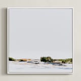 "Levi" - Art Print in Grey by Mande Calhoun - Framed Canvas