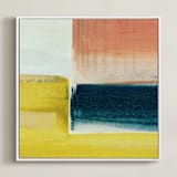 "James" - Art Print in Yellow by Mande Calhoun - Framed Canvas