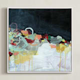 "Abstract Landscape (Dark)" - Art Print in Shine by Kirsta Benedetti - Framed Canvas