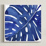 "Azul II" - Art Print in White by Luz Alliati - Framed Canvas