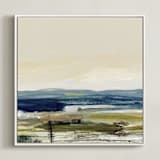 "Brownstein I" - Art Print in Field by Mande Calhoun - Framed Canvas