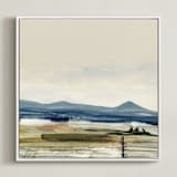 "Brownstein II" - Art Print in Field by Mande Calhoun - Framed Canvas