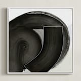 "Fitting Together II" - Art Print in Chalkboard by Kirsta Benedetti - Framed Canvas