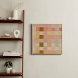 "Checkers 1" - Art Print in Wheat by Lindsay Megahed - In a Room