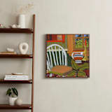 "Cozy Home" - Art Print in Yellow Ochre by Arrin Kartel - In a Room