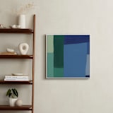 "Structured Rainbow 3" - Art Print in Blue by Anna Veit Nowak - In a Room